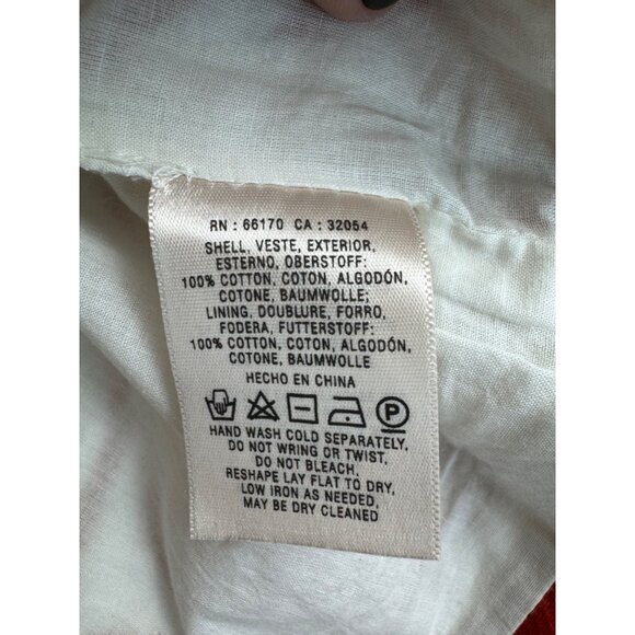 Vanessa Virginia Anthropologie Womens Skirt Sz 10 Red/White Abstract Hawaiian - Picture 7 of 11